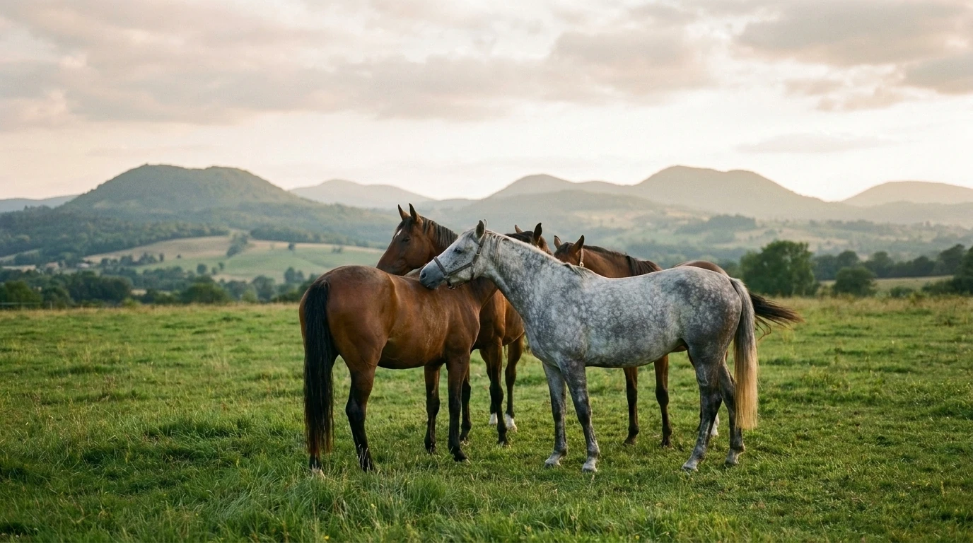 Les chevaux du {{company}} en liberté, {{dept_name}}